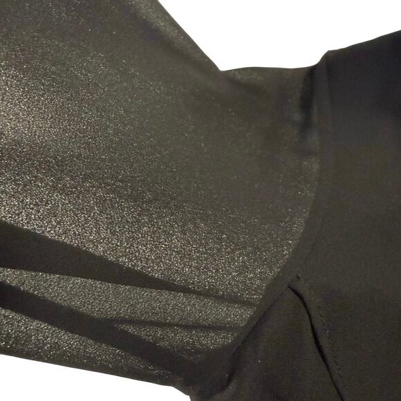 Bobeau Women’s XS Black Chiffon Layered Blouse Sheer Half Sleeve Top - Picture 8 of 8